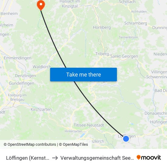 Löffingen (Kernstadt) to Verwaltungsgemeinschaft Seelbach map