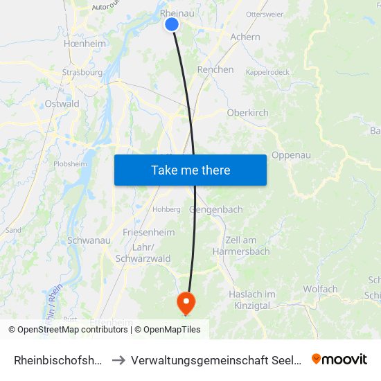 Rheinbischofsheim to Verwaltungsgemeinschaft Seelbach map