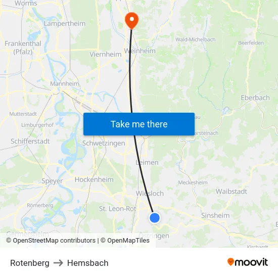 Rotenberg to Hemsbach map