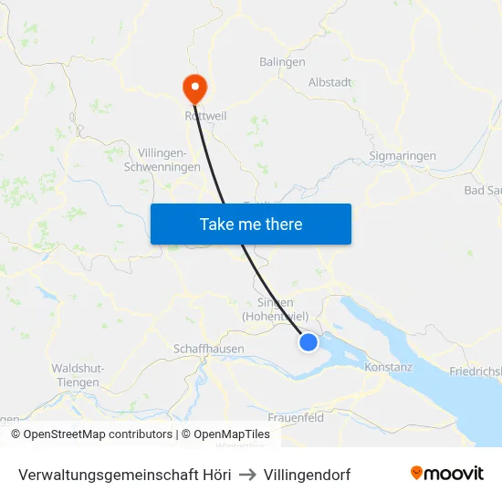 Verwaltungsgemeinschaft Höri to Villingendorf map