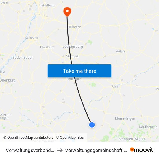 Verwaltungsverband Altshausen to Verwaltungsgemeinschaft Haßmersheim map