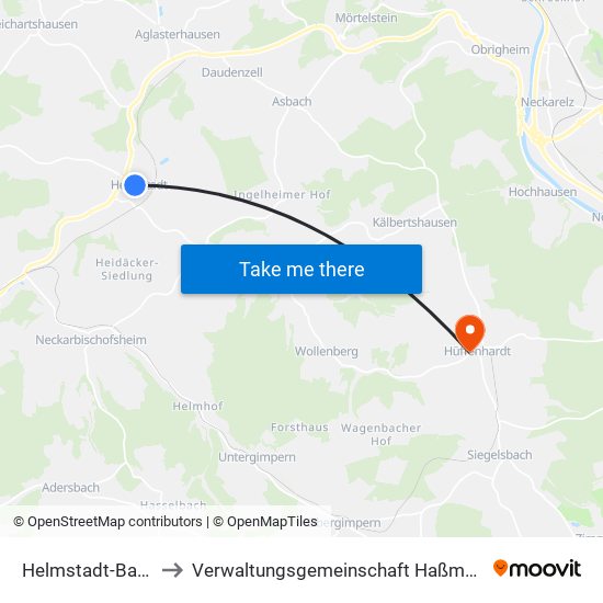 Helmstadt-Bargen to Verwaltungsgemeinschaft Haßmersheim map