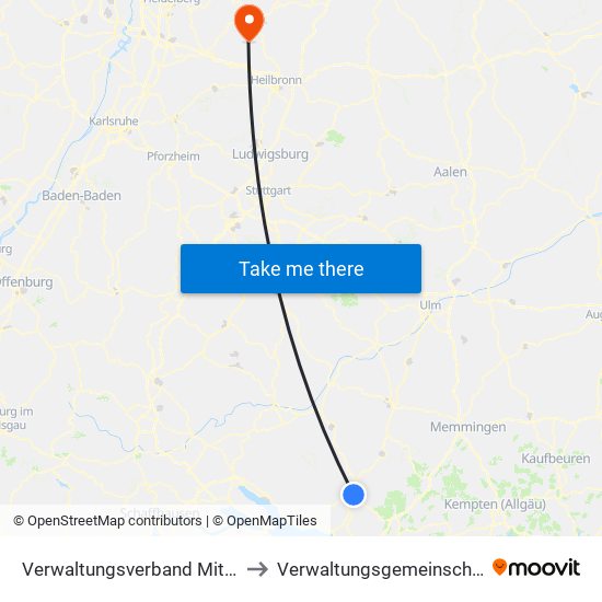 Verwaltungsverband Mittleres Schussental to Verwaltungsgemeinschaft Haßmersheim map