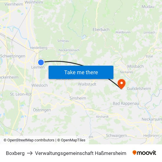 Boxberg to Verwaltungsgemeinschaft Haßmersheim map