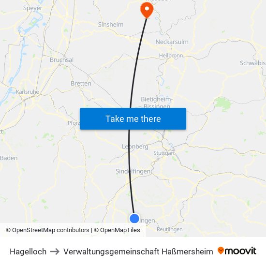 Hagelloch to Verwaltungsgemeinschaft Haßmersheim map