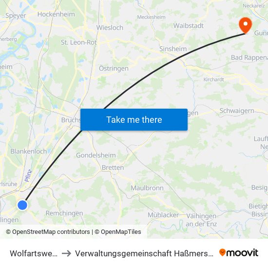 Wolfartsweier to Verwaltungsgemeinschaft Haßmersheim map