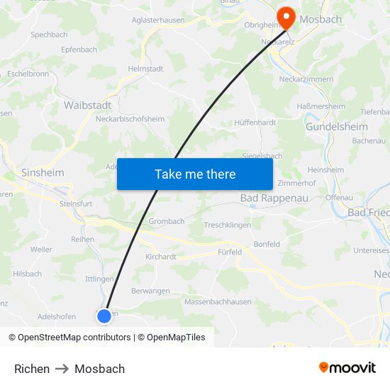 Richen to Mosbach map