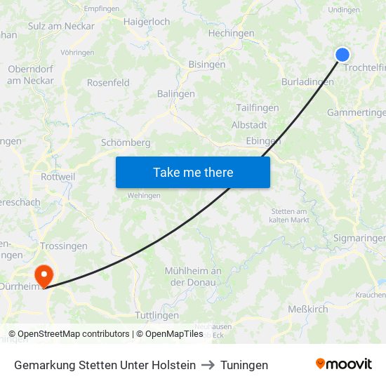 Gemarkung Stetten Unter Holstein to Tuningen map