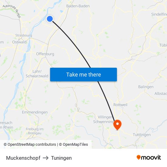 Muckenschopf to Tuningen map