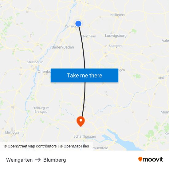Weingarten to Blumberg map