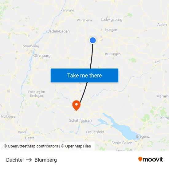Dachtel to Blumberg map