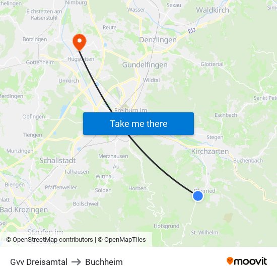 Gvv Dreisamtal to Buchheim map