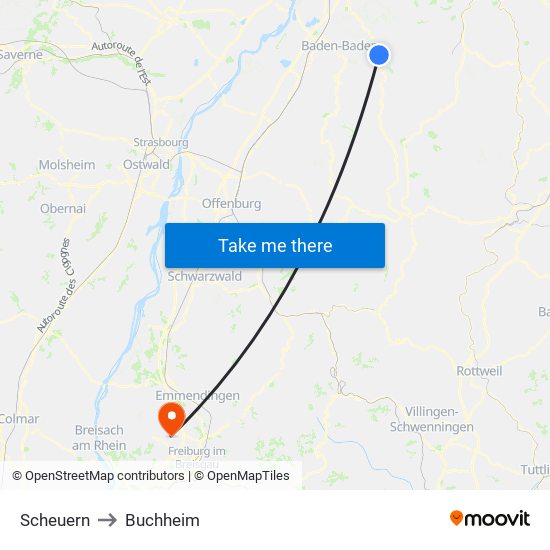 Scheuern to Buchheim map