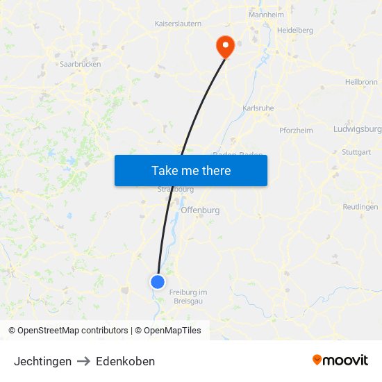 Jechtingen to Edenkoben map