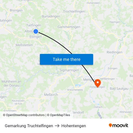 Gemarkung Truchtelfingen to Hohentengen map