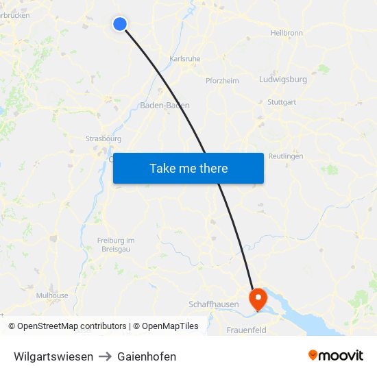 Wilgartswiesen to Gaienhofen map