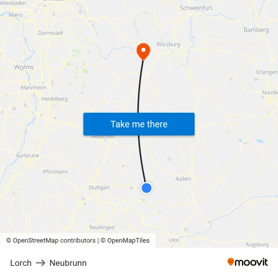 Lorch to Neubrunn map