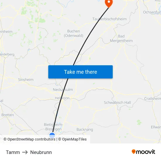 Tamm to Neubrunn map