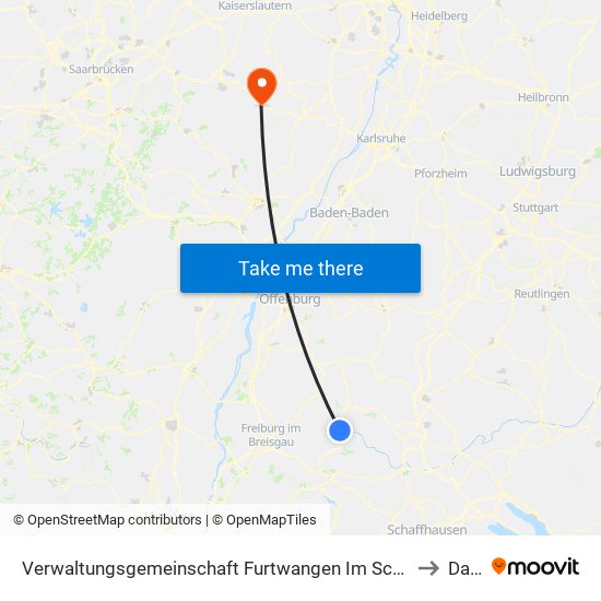 Verwaltungsgemeinschaft Furtwangen Im Schwarzwald to Dahn map