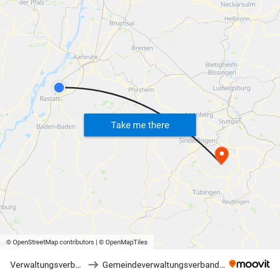 Verwaltungsverband Durmersheim to Gemeindeverwaltungsverband Waldenbuch / Steinenbronn map