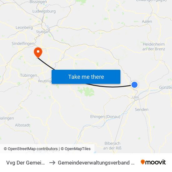 Vvg Der Gemeinde Dornstadt to Gemeindeverwaltungsverband Waldenbuch / Steinenbronn map