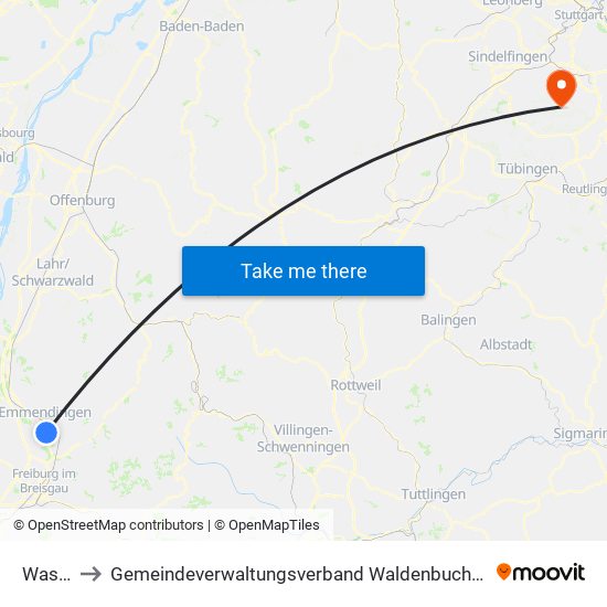 Wasser to Gemeindeverwaltungsverband Waldenbuch / Steinenbronn map