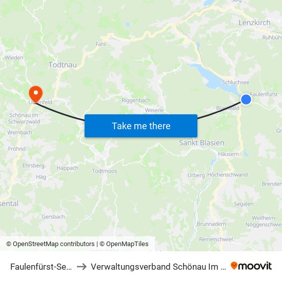 Faulenfürst-Seebrugg to Verwaltungsverband Schönau Im Schwarzwald map