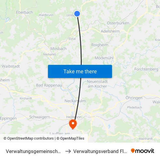 Verwaltungsgemeinschaft Limbach to Verwaltungsverband Flein-Talheim map