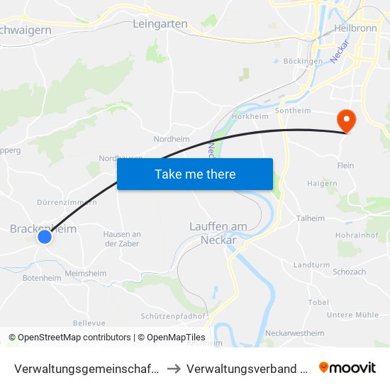 Verwaltungsgemeinschaft Brackenheim to Verwaltungsverband Flein-Talheim map