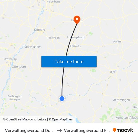 Verwaltungsverband Donau-Heuberg to Verwaltungsverband Flein-Talheim map