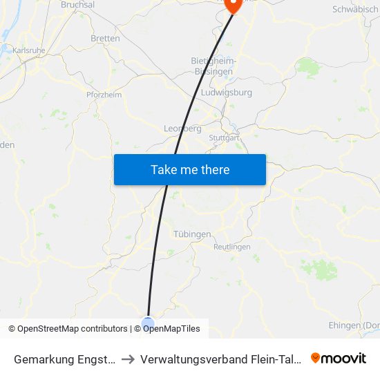 Gemarkung Engstlatt to Verwaltungsverband Flein-Talheim map