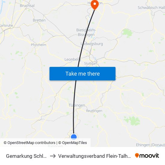 Gemarkung Schlatt to Verwaltungsverband Flein-Talheim map