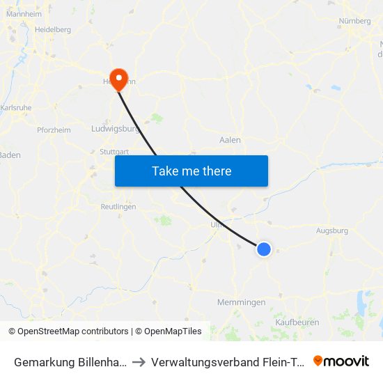 Gemarkung Billenhausen to Verwaltungsverband Flein-Talheim map