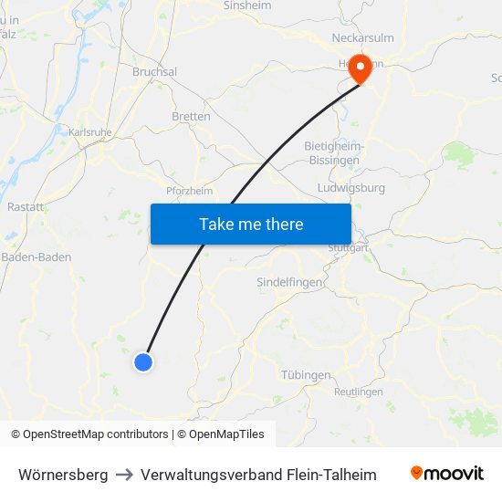 Wörnersberg to Verwaltungsverband Flein-Talheim map