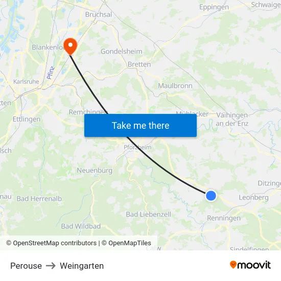 Perouse to Weingarten map