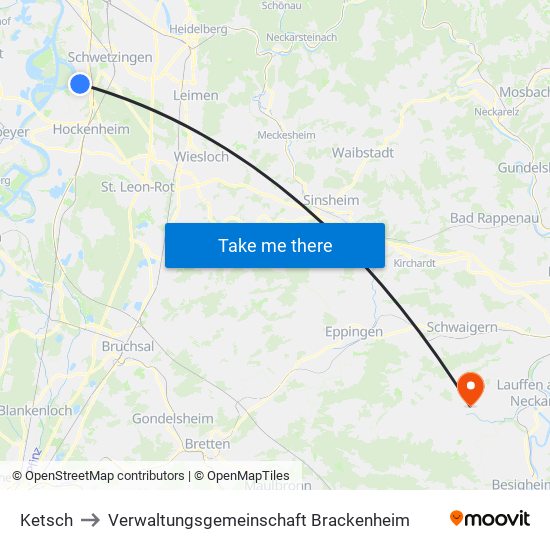 Ketsch to Verwaltungsgemeinschaft Brackenheim map