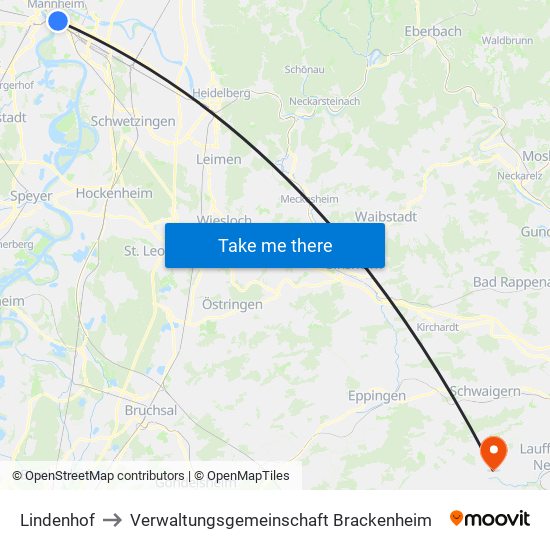 Lindenhof to Verwaltungsgemeinschaft Brackenheim map