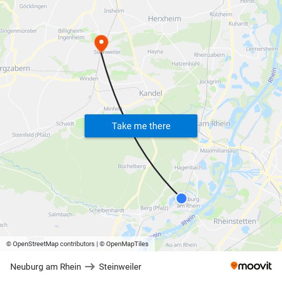 Neuburg am Rhein to Steinweiler map