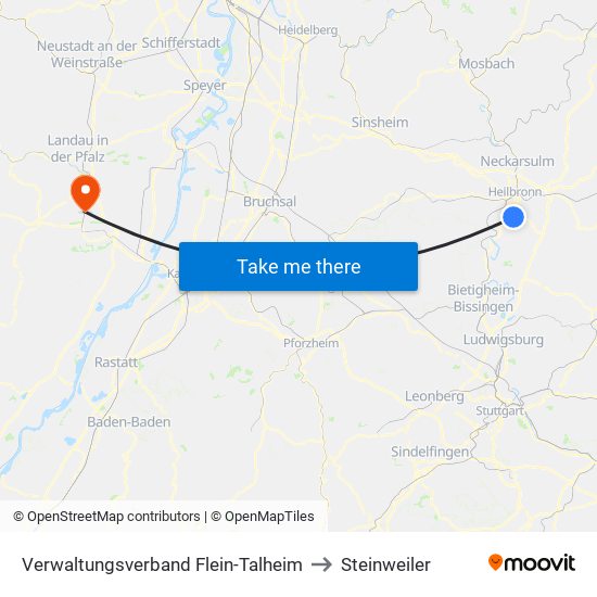 Verwaltungsverband Flein-Talheim to Steinweiler map