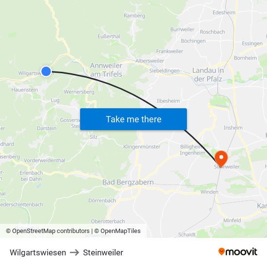 Wilgartswiesen to Steinweiler map