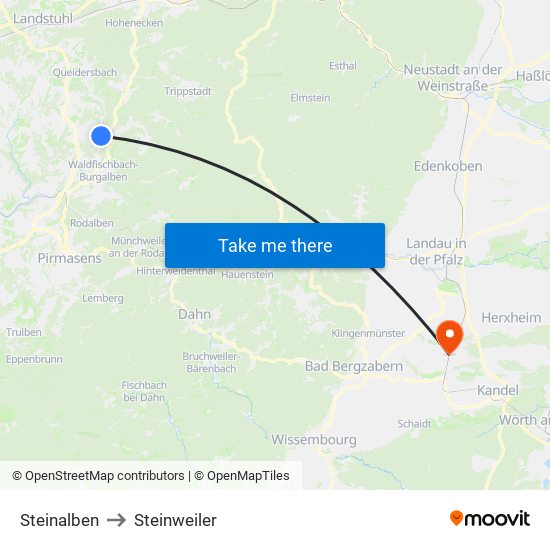 Steinalben to Steinweiler map