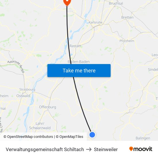 Verwaltungsgemeinschaft Schiltach to Steinweiler map