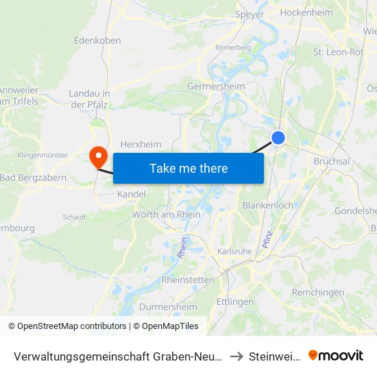 Verwaltungsgemeinschaft Graben-Neudorf to Steinweiler map