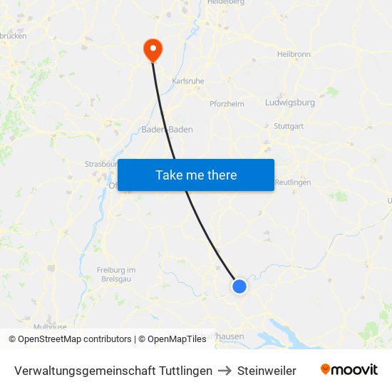 Verwaltungsgemeinschaft Tuttlingen to Steinweiler map