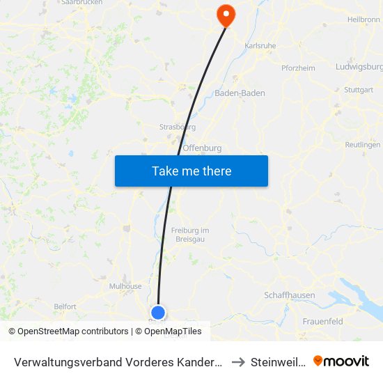 Verwaltungsverband Vorderes Kandertal to Steinweiler map