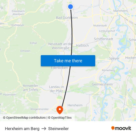 Herxheim am Berg to Steinweiler map