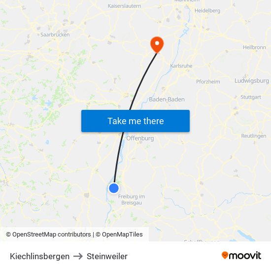 Kiechlinsbergen to Steinweiler map