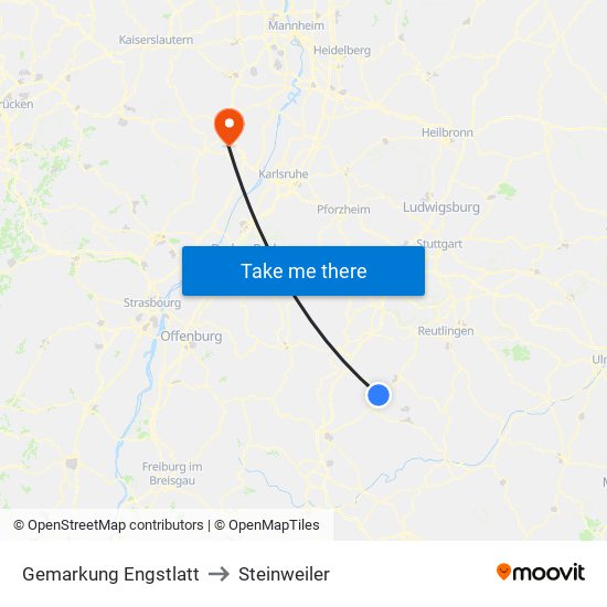 Gemarkung Engstlatt to Steinweiler map