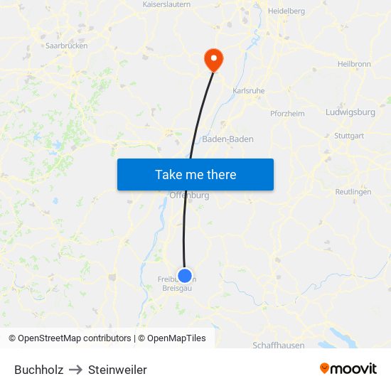 Buchholz to Steinweiler map