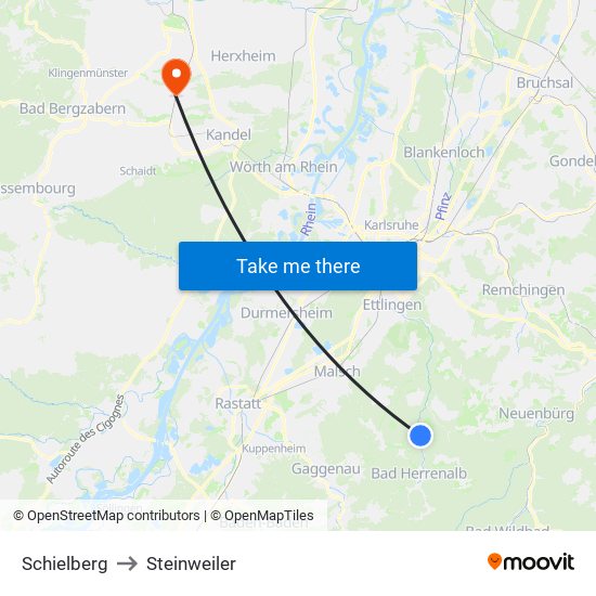 Schielberg to Steinweiler map